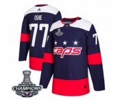 Men Adidas Washington Capitals #77 T.J. Oshie Authentic Navy Blue 2018 Stadium Series 2018 Stanley Cup Final Champions NHL Jersey