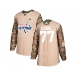 Men Adidas Washington Capitals #77 T.J. Oshie Camo Authentic 2017 Veterans Day Stitched NHL Jersey