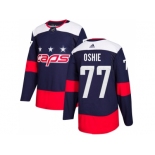 Men Adidas Washington Capitals #77 T.J. Oshie Navy Authentic 2018 Stadium Series Stitched NHL Jersey