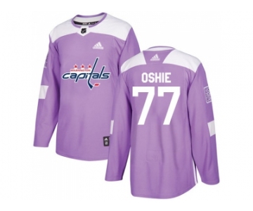 Men Adidas Washington Capitals #77 T.J. Oshie Purple Authentic Fights Cancer Stitched NHL Jersey