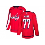 Men Adidas Washington Capitals #77 T.J Oshie Red Home Authentic Stitched NHL Jersey