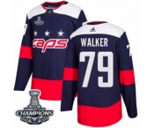 Men Adidas Washington Capitals #79 Nathan Walker Authentic Navy Blue 2018 Stadium Series 2018 Stanley Cup Final Champions NHL Jersey