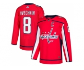 Men Adidas Washington Capitals #8 Alex Ovechkin Red Home Authentic Stitched NHL Jersey