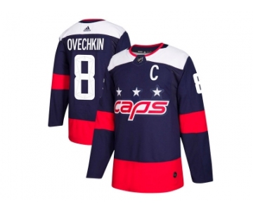 Men Adidas Washington Capitals #8 Alexander Ovechkin Navy 2018 NHL Stadium Series Authentic Pro Stitched NHL Jersey