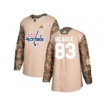 Men Adidas Washington Capitals #83 Jay Beagle Camo Authentic 2017 Veterans Day Stitched NHL Jersey