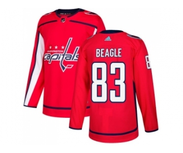 Men Adidas Washington Capitals #83 Jay Beagle Red Home Authentic Stitched NHL Jersey