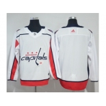 Men Adidas Washington Capitals Blank White Road Authentic Stitched NHL Jersey