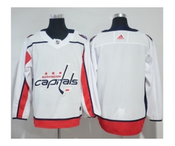 Men Adidas Washington Capitals Blank White Road Authentic Stitched NHL Jersey