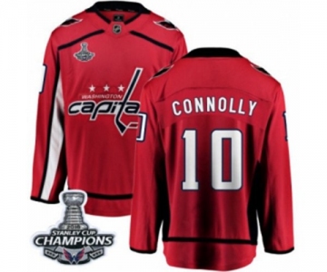 Men Washington Capitals #10 Brett Connolly Fanatics Branded Red Home Breakaway 2018 Stanley Cup Final Champions NHL Jersey