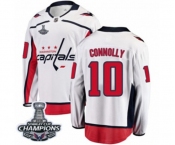 Men Washington Capitals #10 Brett Connolly Fanatics Branded White Away Breakaway 2018 Stanley Cup Final Champions NHL Jersey