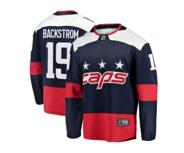 Men Washington Capitals #19 Nicklas Backstrom Fanatics Branded Navy 2018 NHL Stadium Series Breakaway Stitched NHL Jersey