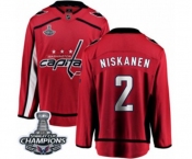 Men Washington Capitals #2 Matt Niskanen Fanatics Branded Red Home Breakaway 2018 Stanley Cup Final Champions NHL Jersey