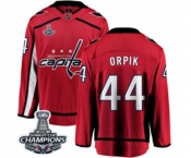 Men Washington Capitals #44 Brooks Orpik Fanatics Branded Red Home Breakaway 2018 Stanley Cup Final Champions NHL Jersey