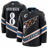 Men Washington Capitals 8 Alexander Ovechkin Black 2024-25 Alternate Stitched Hockey Jersey