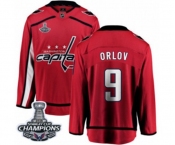 Men Washington Capitals #9 Dmitry Orlov Fanatics Branded Red Home Breakaway 2018 Stanley Cup Final Champions NHL Jersey