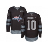 Men's Adidas Washington Capitals #10 Brett Connolly Authentic Black 1917-2017 100th Anniversary NHL Jersey