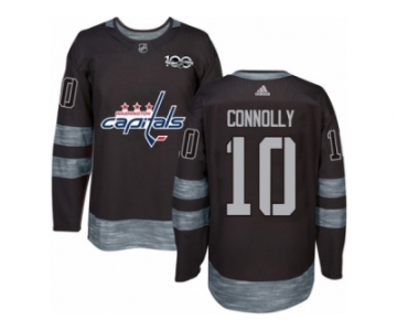 Men's Adidas Washington Capitals #10 Brett Connolly Authentic Black 1917-2017 100th Anniversary NHL Jersey