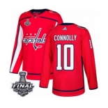 Men's Adidas Washington Capitals #10 Brett Connolly Authentic Red Home 2018 Stanley Cup Final NHL Jersey