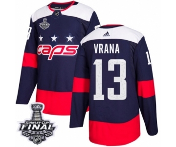 Men's Adidas Washington Capitals #13 Jakub Vrana Authentic Navy Blue 2018 Stadium Series 2018 Stanley Cup Final NHL Jersey