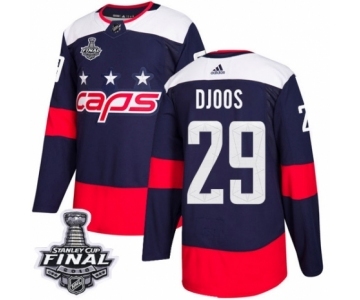 Men's Adidas Washington Capitals #29 Christian Djoos Authentic Navy Blue 2018 Stadium Series 2018 Stanley Cup Final NHL Jersey