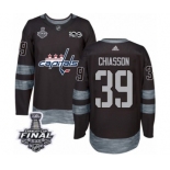 Men's Adidas Washington Capitals #39 Alex Chiasson Authentic Black 1917-2017 100th Anniversary 2018 Stanley Cup Final NHL Jersey