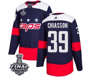 Men's Adidas Washington Capitals #39 Alex Chiasson Authentic Navy Blue 2018 Stadium Series 2018 Stanley Cup Final NHL Jersey