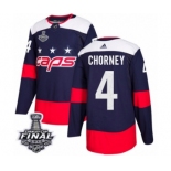 Men's Adidas Washington Capitals #4 Taylor Chorney Authentic Navy Blue 2018 Stadium Series 2018 Stanley Cup Final NHL Jersey