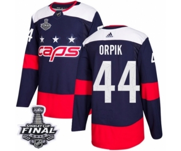 Men's Adidas Washington Capitals #44 Brooks Orpik Authentic Navy Blue 2018 Stadium Series 2018 Stanley Cup Final NHL Jersey