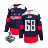 Men's Adidas Washington Capitals #68 Jaromir Jagr Authentic Navy Blue 2018 Stadium Series 2018 Stanley Cup Final NHL Jersey