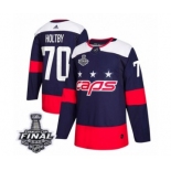 Men's Adidas Washington Capitals #70 Braden Holtby Authentic Navy Blue 2018 Stadium Series 2018 Stanley Cup Final NHL Jersey