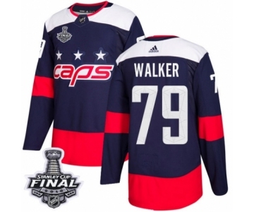 Men's Adidas Washington Capitals #79 Nathan Walker Authentic Navy Blue 2018 Stadium Series 2018 Stanley Cup Final NHL Jersey