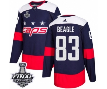 Men's Adidas Washington Capitals #83 Jay Beagle Authentic Navy Blue 2018 Stadium Series 2018 Stanley Cup Final NHL Jersey