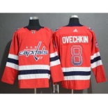 Men's Capitals #8 Alex Ovechkin Red Drift Fashion Stitched Hockey Hockey Jersey