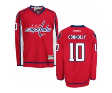 Men's Reebok Washington Capitals #10 Brett Connolly Authentic Red Home NHL Jersey