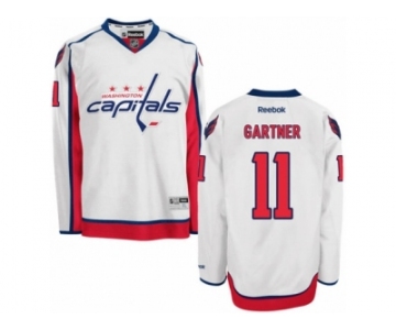 Men's Reebok Washington Capitals #11 Mike Gartner Premier White Away NHL Jersey