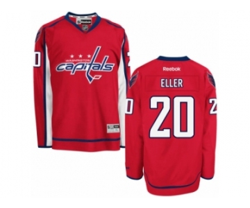 Men's Reebok Washington Capitals #20 Lars Eller Authentic Red Home NHL Jersey