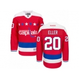 Men's Reebok Washington Capitals #20 Lars Eller Authentic Red Third NHL Jersey