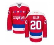 Men's Reebok Washington Capitals #20 Lars Eller Authentic Red Third NHL Jersey