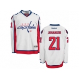 Men's Reebok Washington Capitals #21 Lucas Johansen Authentic White Away NHL Jersey