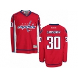 Men's Reebok Washington Capitals #30 Ilya Samsonov Authentic Red Home NHL Jersey