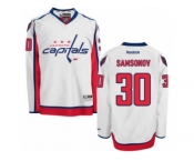 Men's Reebok Washington Capitals #30 Ilya Samsonov Authentic White Away NHL Jersey