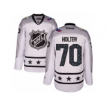 Men's Reebok Washington Capitals #70 Braden Holtby Authentic White Metropolitan Division 2017 All-Star NHL Jersey