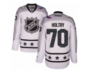 Men's Reebok Washington Capitals #70 Braden Holtby Authentic White Metropolitan Division 2017 All-Star NHL Jersey