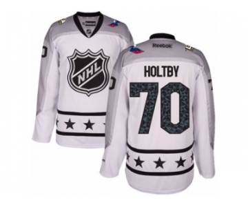 Men's Reebok Washington Capitals #70 Braden Holtby Authentic White Metropolitan Division 2017 All-Star NHL Jersey