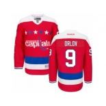 Men's Reebok Washington Capitals #9 Dmitry Orlov Authentic Red Third NHL Jersey