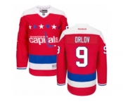 Men's Reebok Washington Capitals #9 Dmitry Orlov Authentic Red Third NHL Jersey