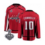 Men's Washington Capitals #10 Brett Connolly Fanatics Branded Red Home Breakaway 2018 Stanley Cup Final NHL Jersey