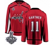 Men's Washington Capitals #11 Mike Gartner Fanatics Branded Red Home Breakaway 2018 Stanley Cup Final NHL Jersey