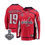 Men's Washington Capitals #19 Nicklas Backstrom Fanatics Branded Red Home Breakaway 2018 Stanley Cup Final NHL Jersey