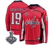 Men's Washington Capitals #19 Nicklas Backstrom Fanatics Branded Red Home Breakaway 2018 Stanley Cup Final NHL Jersey